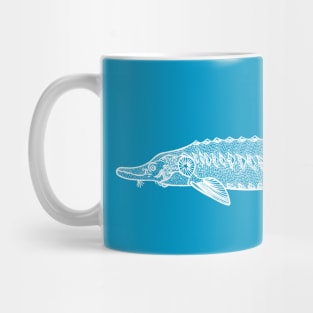 Hand drawn Sturgeon Fish design Mug